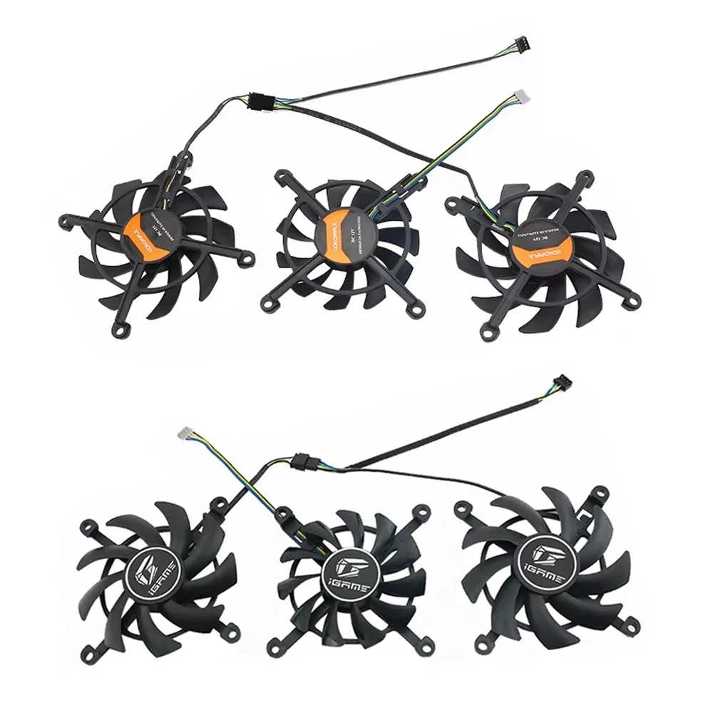 85MM 75MM GPU Cooling Fan For Colorful GTX 1650 1660 RTX 2060 Ultra OC Graphics Card Cooler Replacement Fan