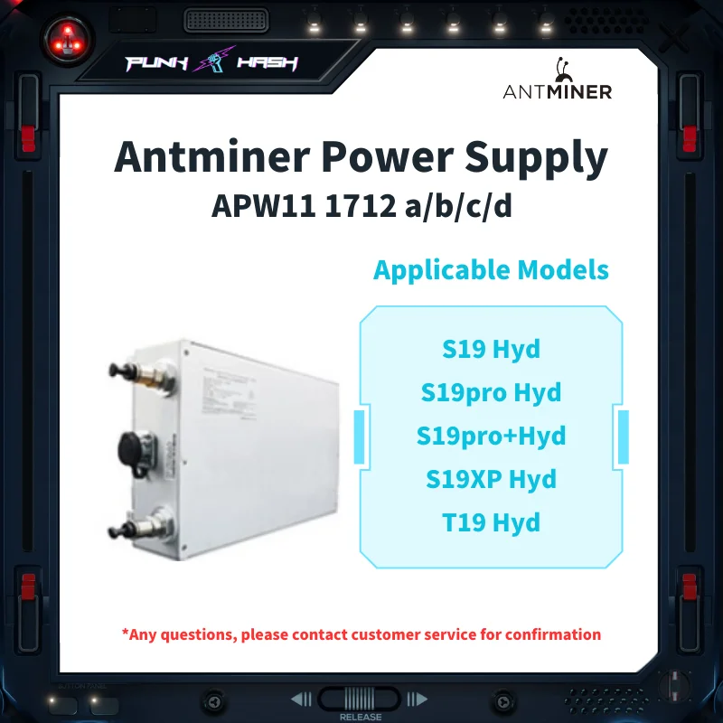 Bitmain Antminer PSU ASIC Miner Voeding APW17 APW11 APW12 Mijnwerker Onderdelen voor S19 S21 L7 T21 KS3 Half Jaar Garantie