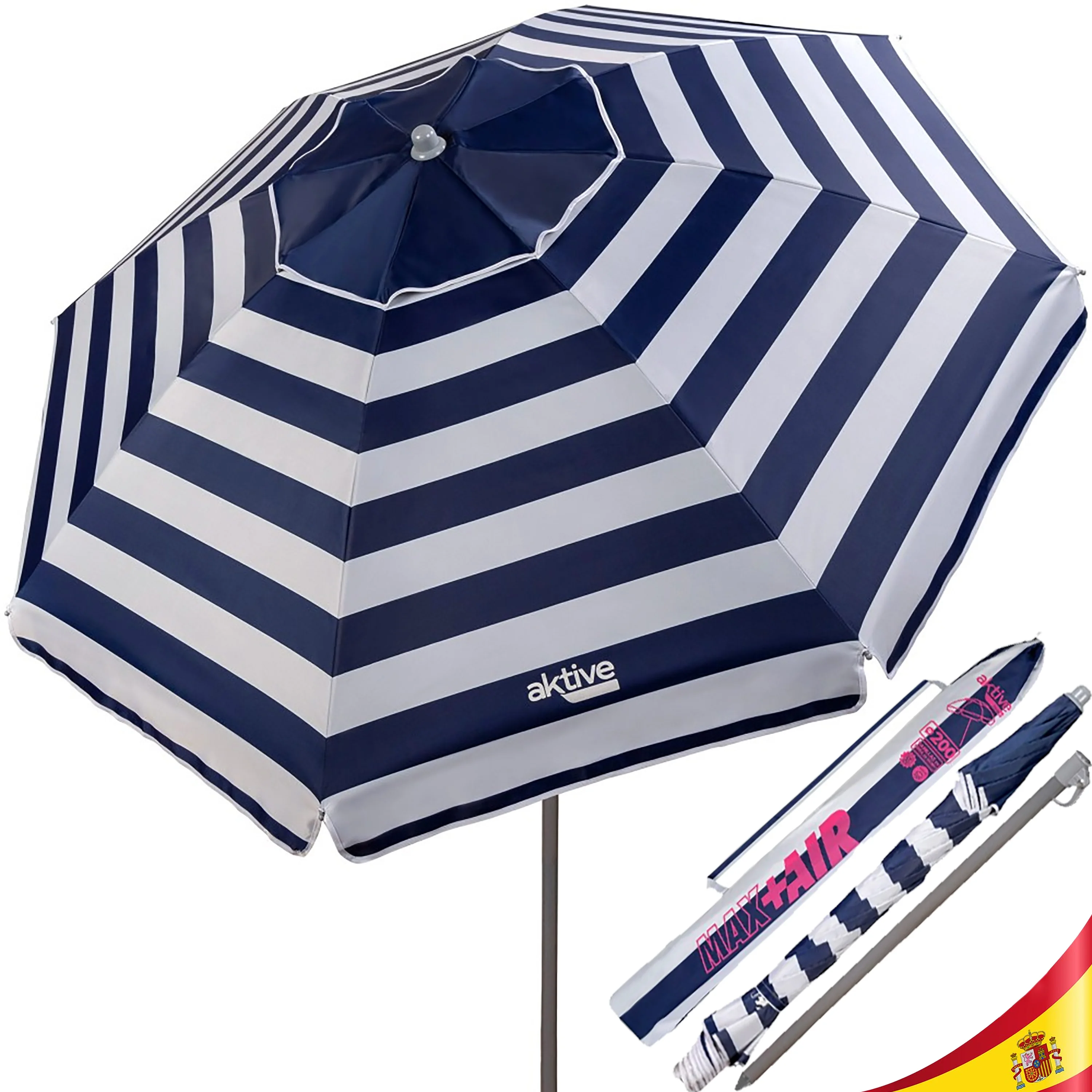 Beach Umbrella Umbrella Beach Umbrella Umbrella shade shade 180cm 200 tube 22/25mm 28/32mm UV50 tilt protection 8 rods fiberglass plated coating support water and sand filtering