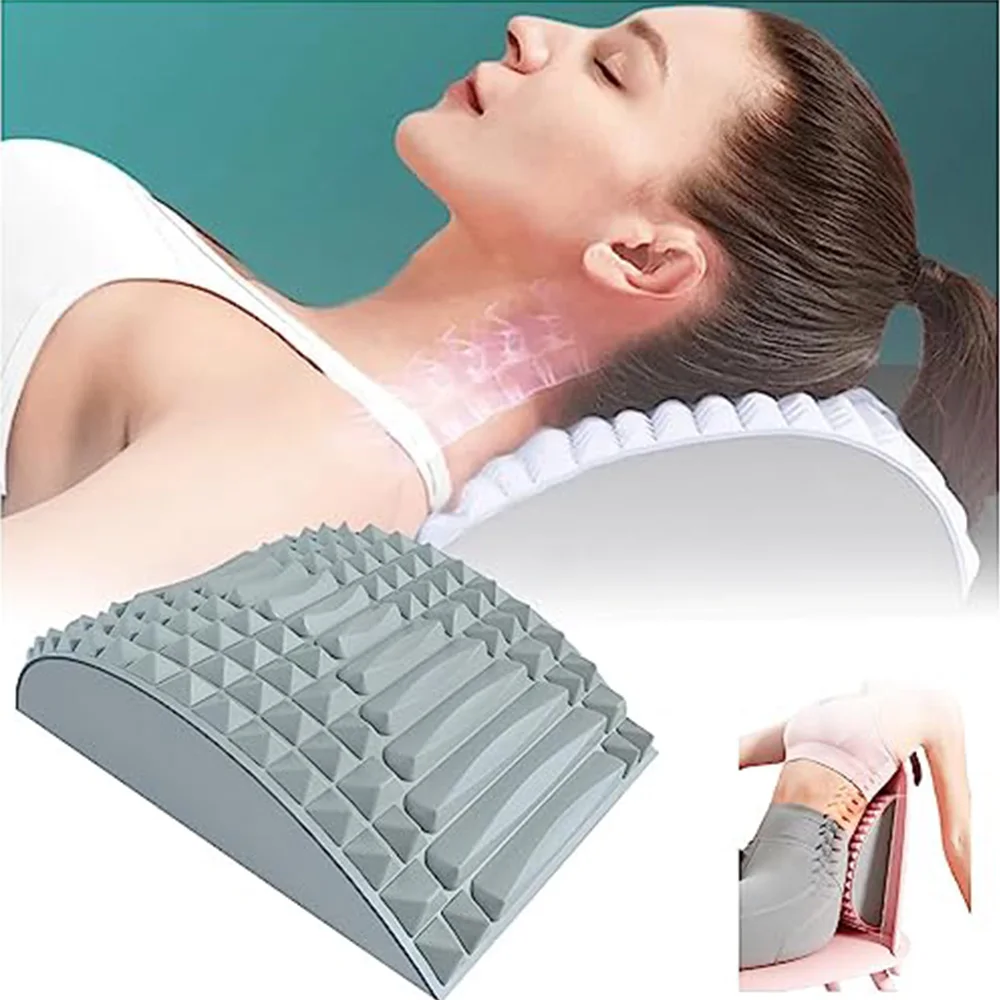 Back Pain Relief Stretcher Lumbar Pad Spine Support Corrector Back Massager Waist Stretcher Waist Support Cervical Memory Pillow