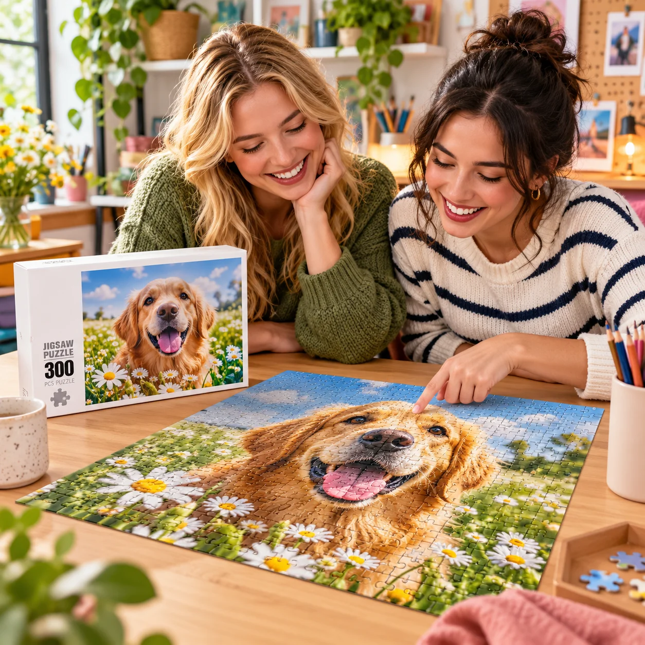 Custom Make Your Own Photo Jigsaw Puzzle Personalized Picture Paper Puzzle Multiple Sizes Custom Image DIY Souvenir Gift
