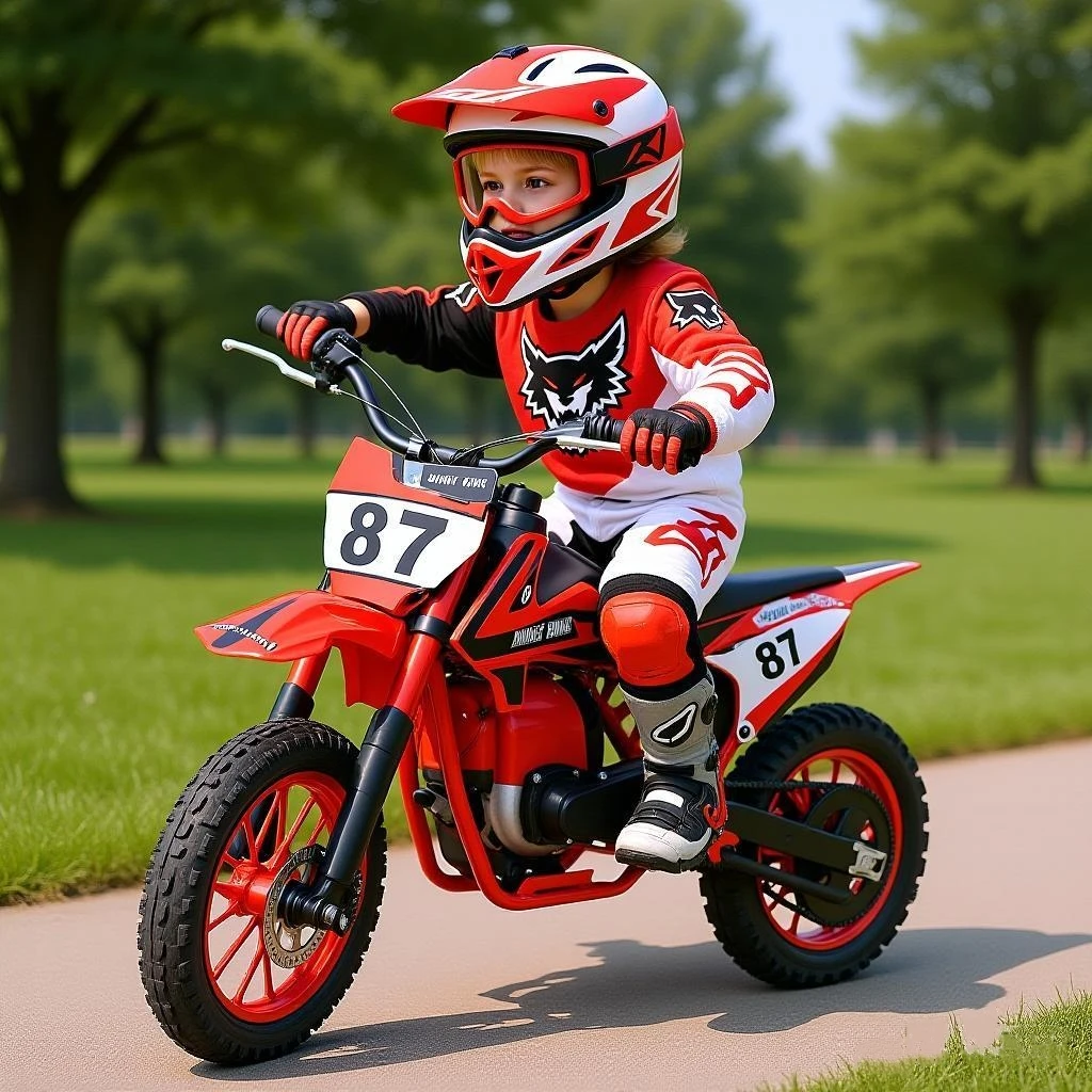 어린이 더트 바이크, 가스 동력 오프로드 오토바이, 비치 모토크로스, 10 인치 바퀴, 유압 완충기, 49cc 4 스트로크