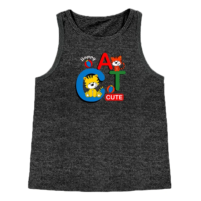 Happy Cute Cat This Cat Is So Cute Meow Fashion Women's Safety Tank Top Loose O Neck Sleeveless Casual Women's Tank Top