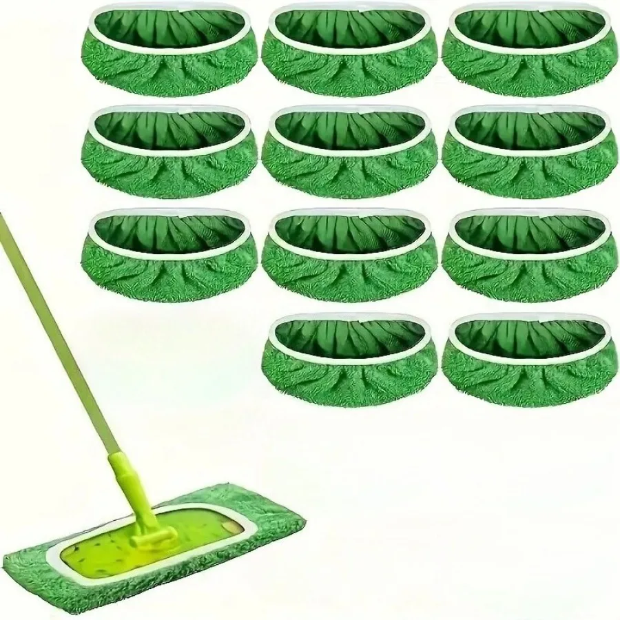 

Сменная зеленая тряпка для швабры, подходящая для влажной/сухой уборки лиственных пород, керамической плитки и композитного пола.