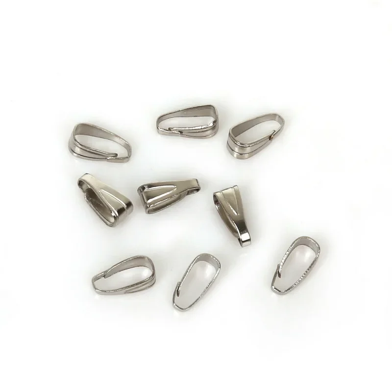 3X7mm 500 sztuk/partia wisiorek klipy wisiorek klamrami Pinch klip Bail wisiorek złącza biżuteria ustalenia DIY jewely części akcesoria — zdjęcie 2