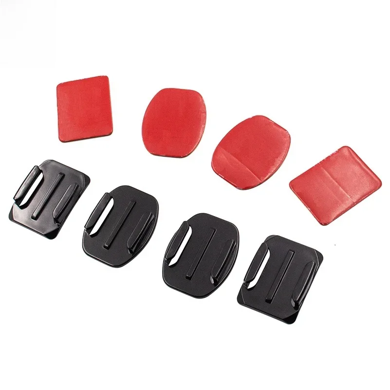 Zestaw naklejek z płaskim zakrzywionym mocowaniem do Gopro Hero 8 7 6 5 4 3 + Xiaomi Yi SJCAM 3M Zestaw akcesoriów do kamery akcji z samoprzylepną podstawą na kask — zdjęcie 2