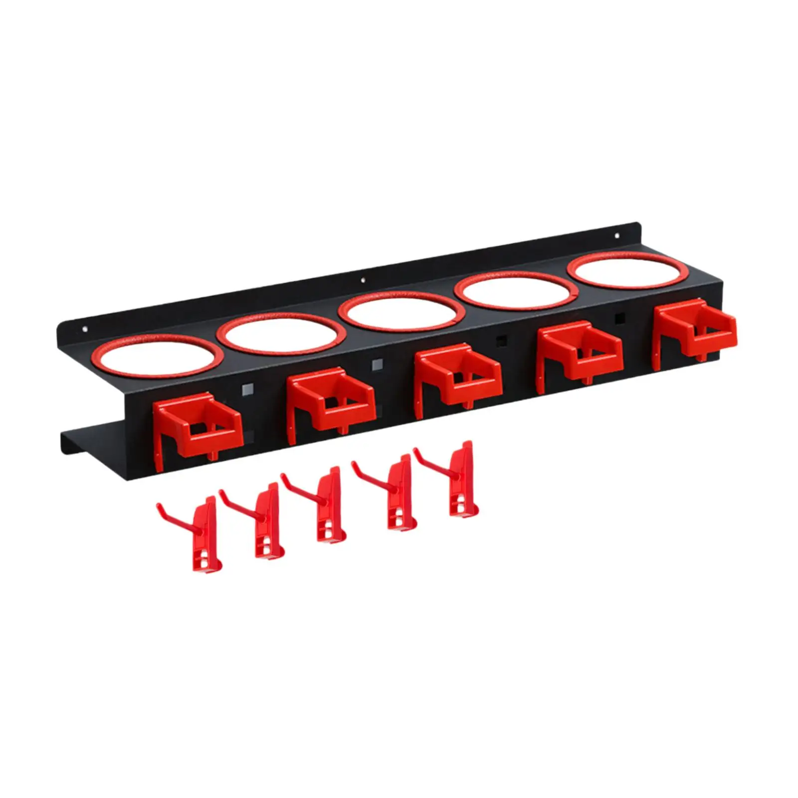 NONE Sprühflaschen-Aufbewahrungsregal, montierte Halterung mit Haken, Zubehör, Sprühdose, Organizer, Display, hängende Garage, Arbeitsplatz 7