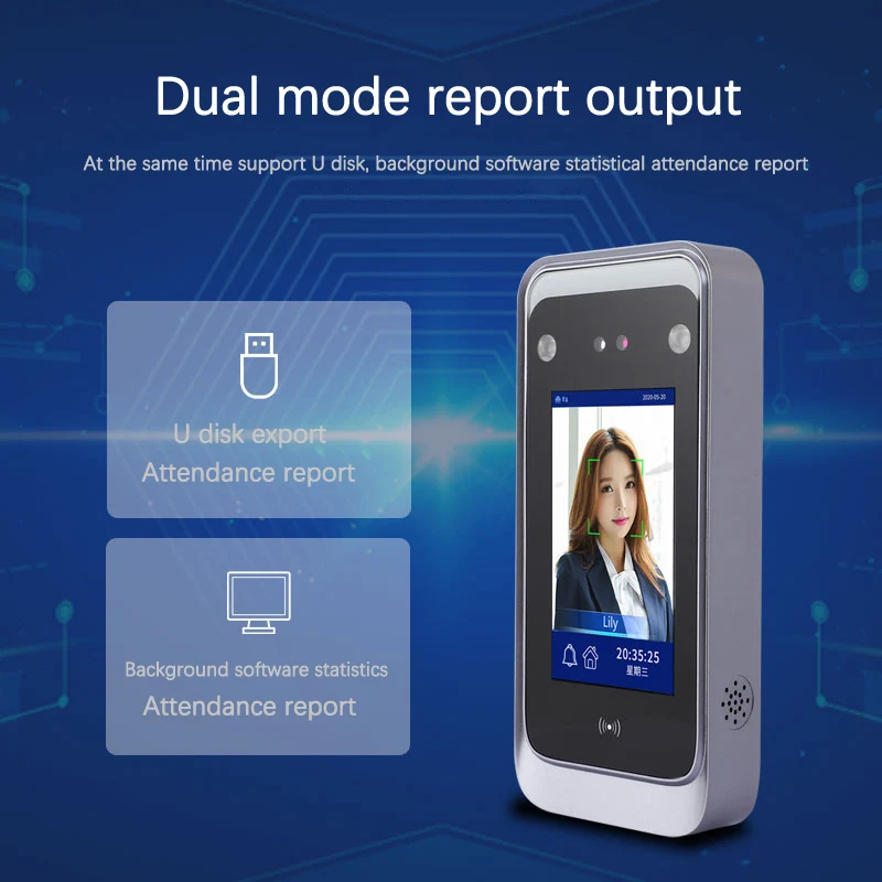 4.3-inch LCD Screen Face WIFI Biometric Dynamic Face Recognition Access Control System ID + IC Dual Frequency