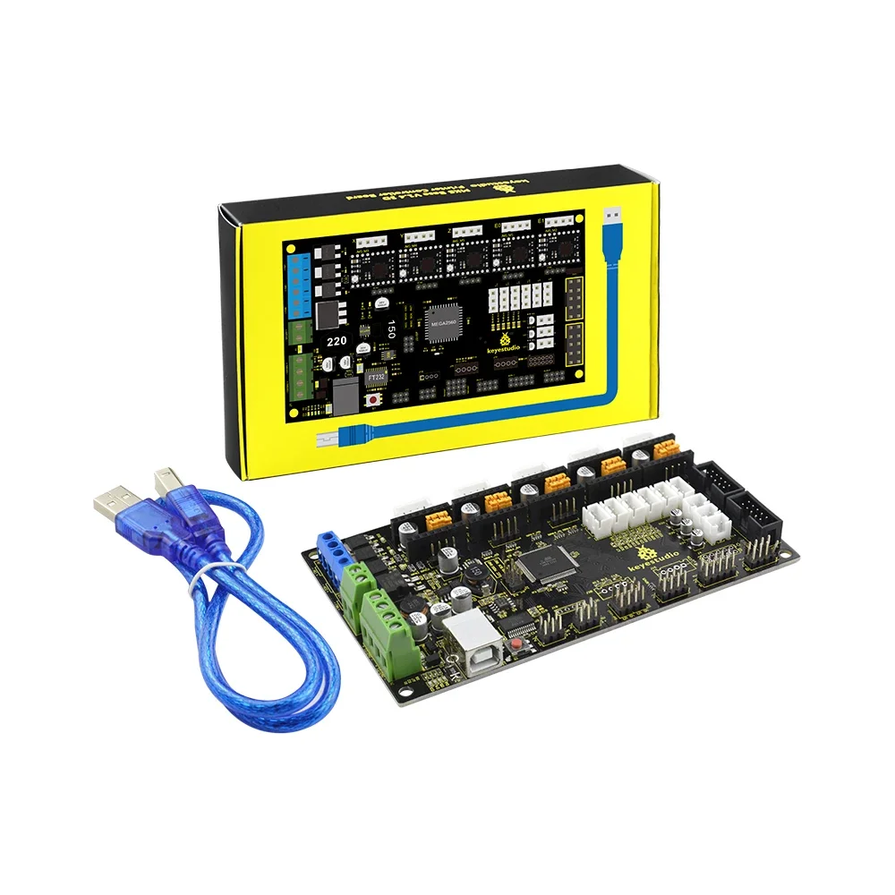 Płyta główna drukarki 3D Keyestudio MKS Gen V1.4 (czarna i ekologiczna) kompatybilna z płytką Arduino Mega 2560 — zdjęcie 2