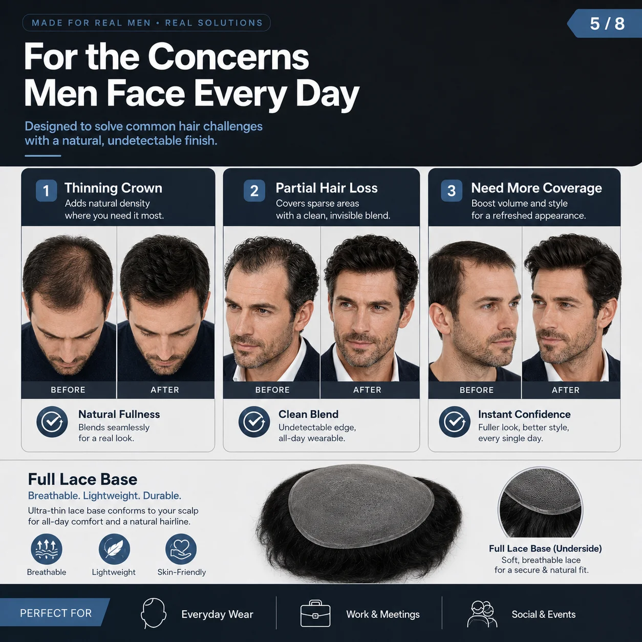 Topunique TJNG 0.03-0.04mm 6 Inches Super Thin Skin Mens Toupee Human Hair System For Men Protesis Capilar Hombre Pelo Humano