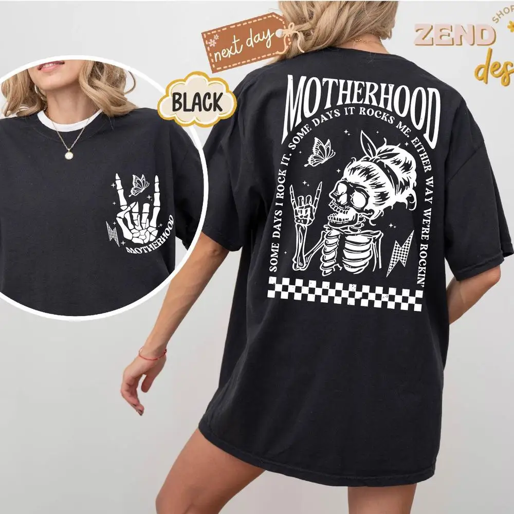 Vrouwen Katoenen T-shirt Moederschap Soms Ik Rock Het Soms Het Rotst Me Shirt Korte Mouw Mode Crop Tops