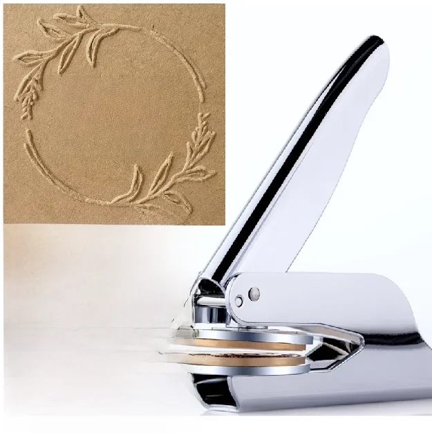 Tampon de gaufrage personnalisé, tampon de gaufrage monogramme de mariage, tampon de gaufrage personnalisé à 2 initiales, cadeau de mariage, gaufreur à main