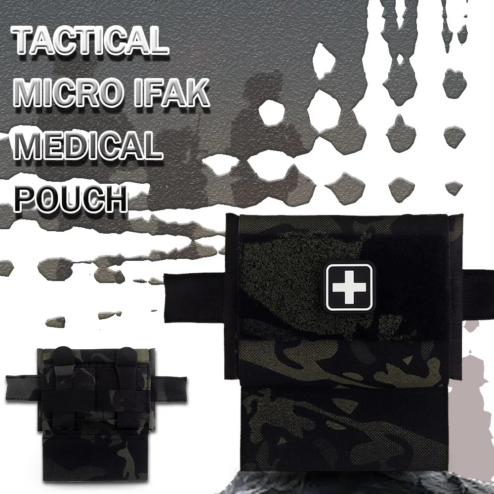 

Тактическая медицинская сумка Micro IFAK MOLLE, сумка первой помощи для быстрого развертывания, портативная медицинская аптечка для кемпинга, охоты и травм, выживания
