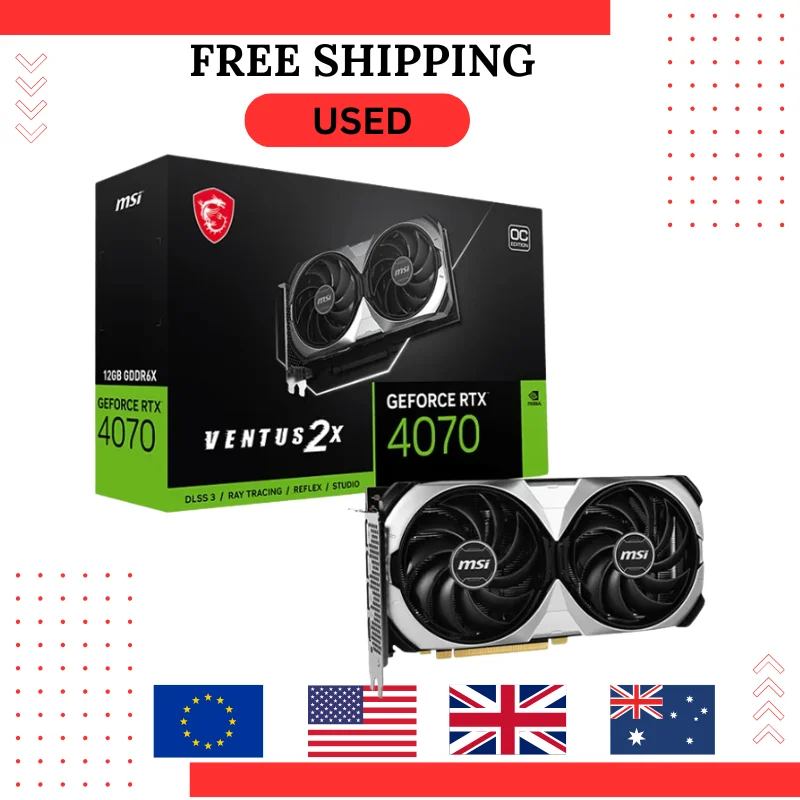 GEBRAUCHTER MSI GeForce RTX ™   4070 VENTUS 2X E 12G OC GDDR6X 4NM 192Bit 12 GB Grafikkarte Grafikkarten Placa de Pinter PCI4.0 8PIN