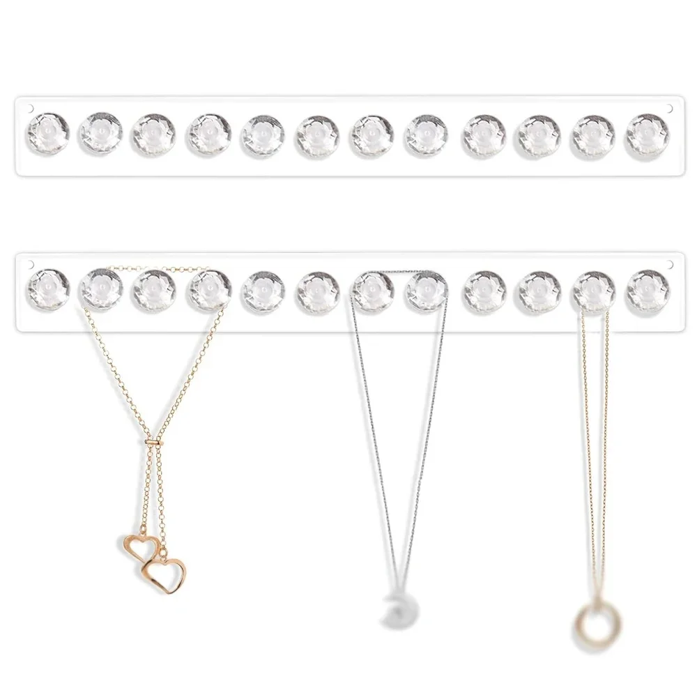 Cintres de collier porte-colliers en acrylique organisateur de bijoux mural porte-collier suspendu pour colliers Bracelets chaînes