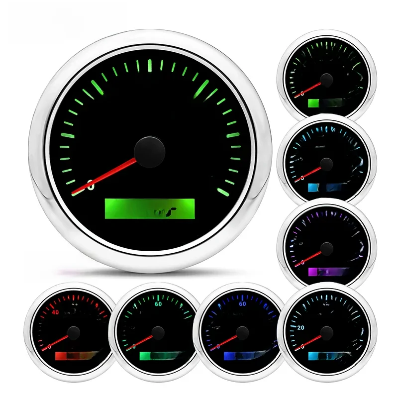 Universele 85 MM GPS Snelheidsmeter Gauge 7 Kleur LED Backlight Voor Motorfiets Marine Boot Vrachtwagen 60 Kmh 200 Kmh Snelheidsmeter Meter - afbeelding 2