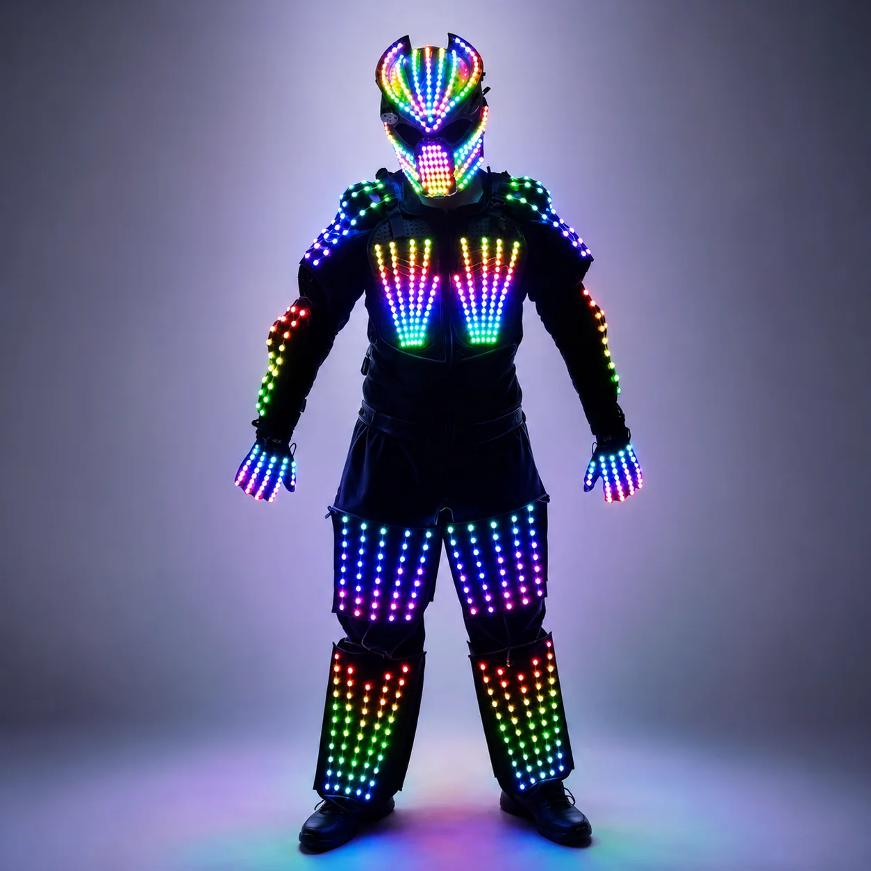 LED Roboter Rüstung Mech Anzug Leuchtende Leistung Tragen Bühne Festival Parade Atmosphäre Nachtclub Led Walker Roboter