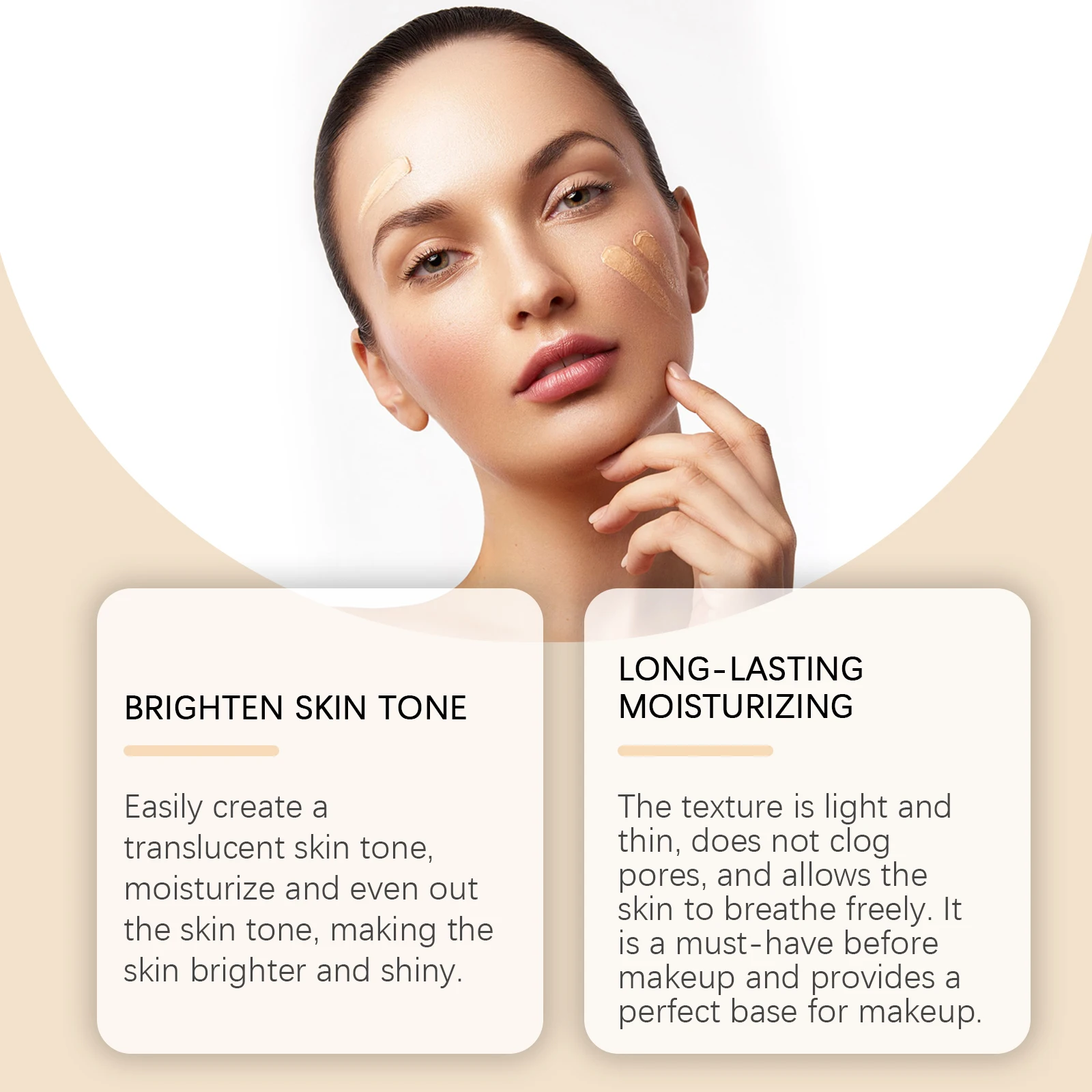 EELHOPE フェイス CC クリーム日焼け止めナチュラルコンシーラー持続汗防止と防水保湿アンチエイジングフェイス CC クリーム