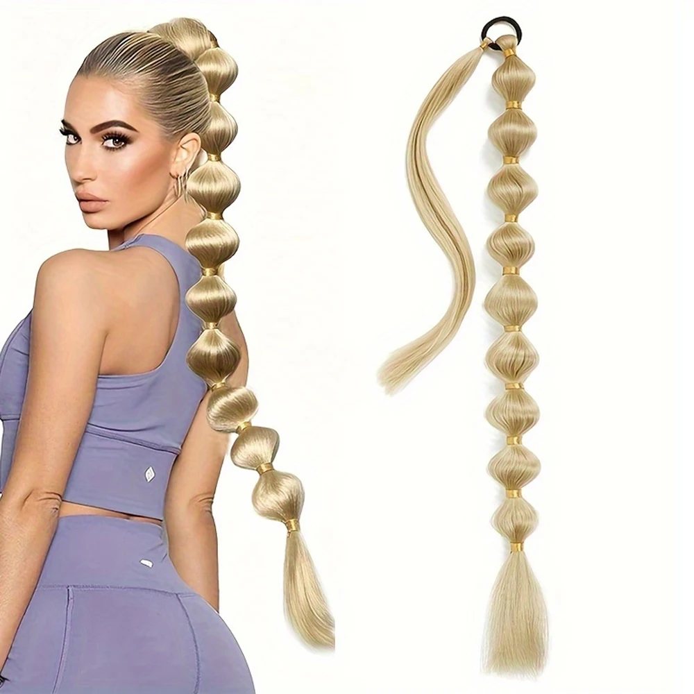 

Наращивание хвоста с золотыми пузырьками, распущенные прямые волосы, хвост-фонарь, парик с запахом, хвост из синтетического волокна для украшения волос