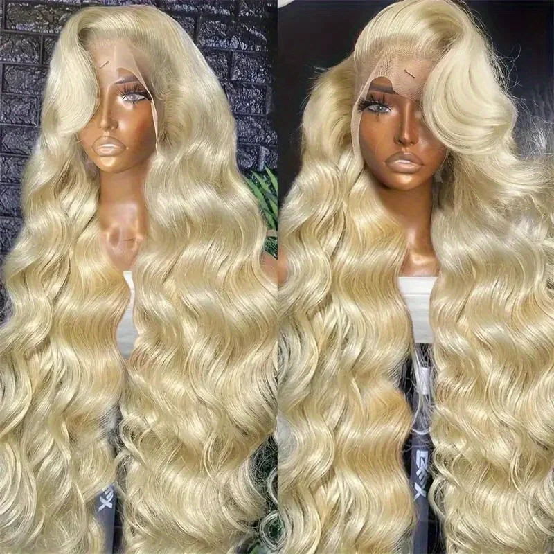 613 Lace Front Wig Human Hair 13x4 Body Wave Blonde Lace Front Wigs Human Hair Pre Plucked Bleached Knots with Baby Hair