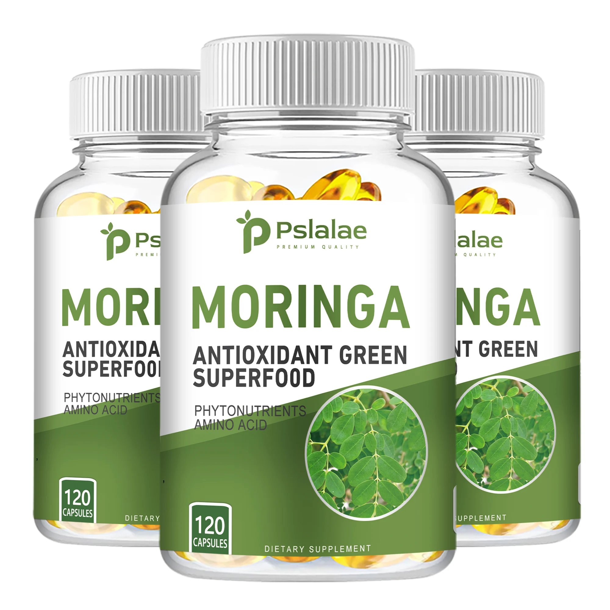 Moringa Capsules 1000mg - for Immune System, Energy & Metabolism, Antioxidant - 120 Capsules