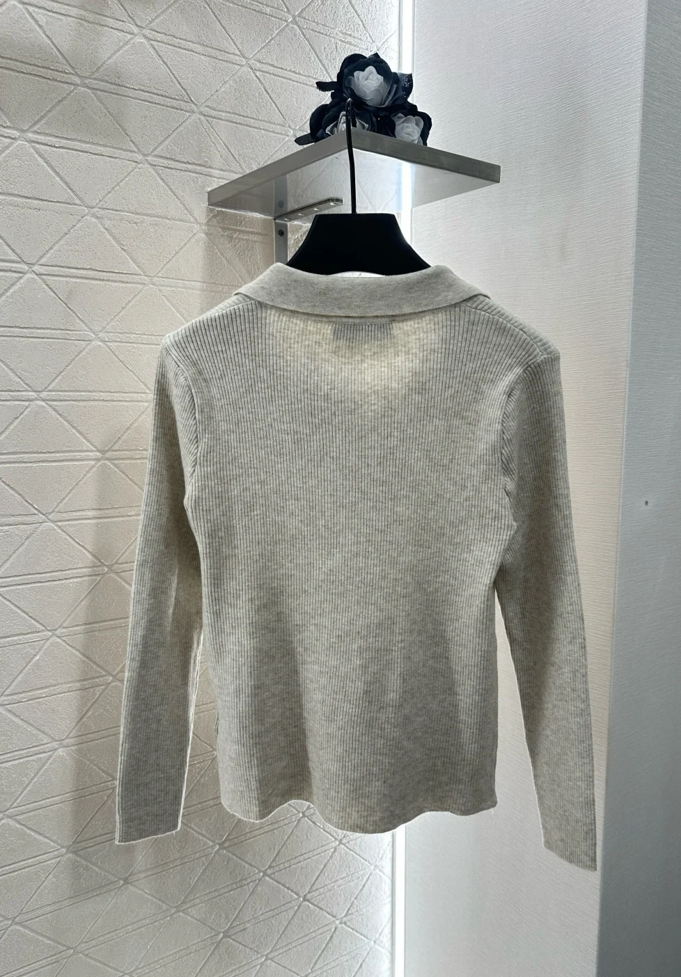 

2025 New Product Solid Collar Versatile Knitted Cardigan Comfortable Soft College Style WYY-308