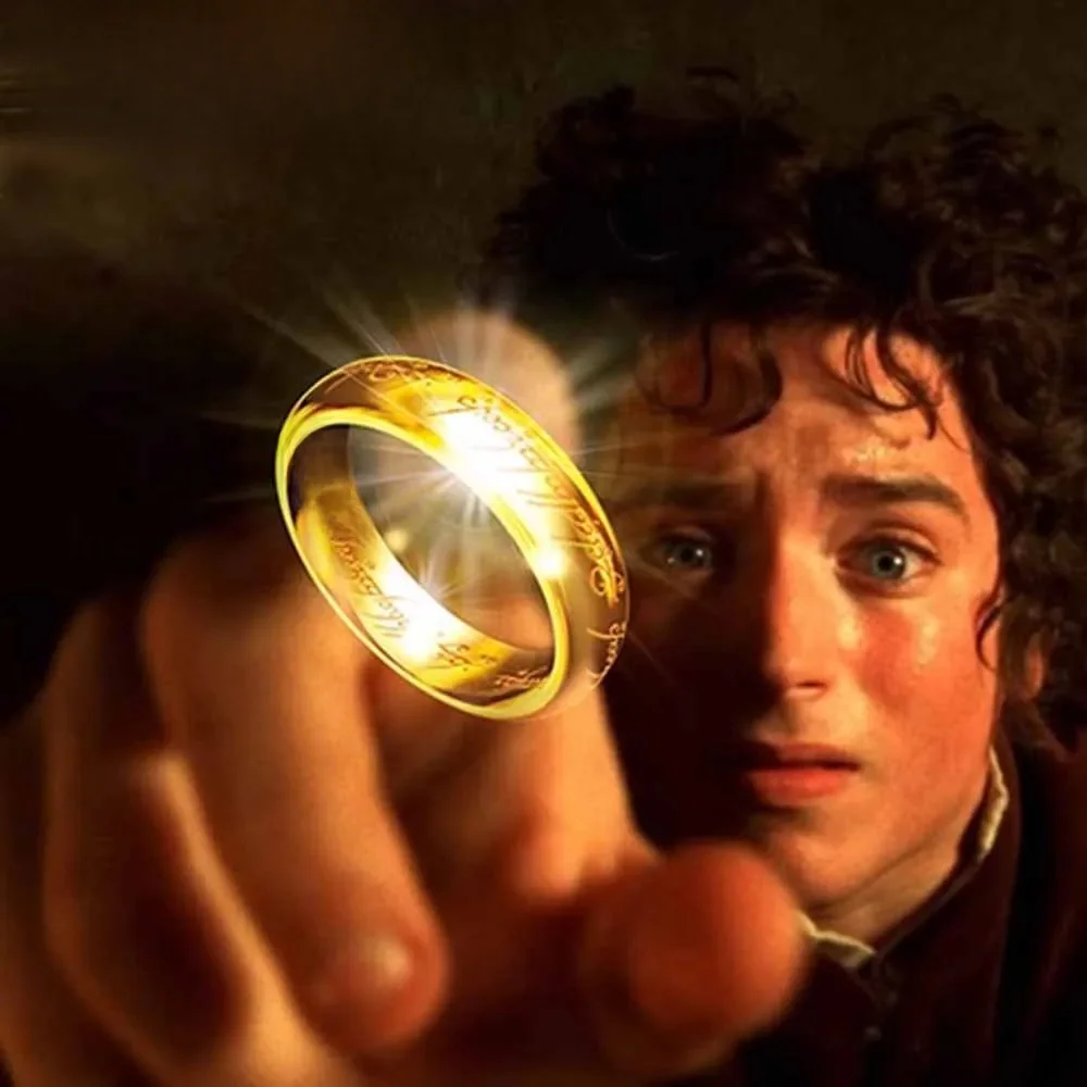 Bague magique populaire du seigneur des anneaux en acier inoxydable, anneau de Couple, accessoires à la mode pour hommes et femmes, ne se décolore pas