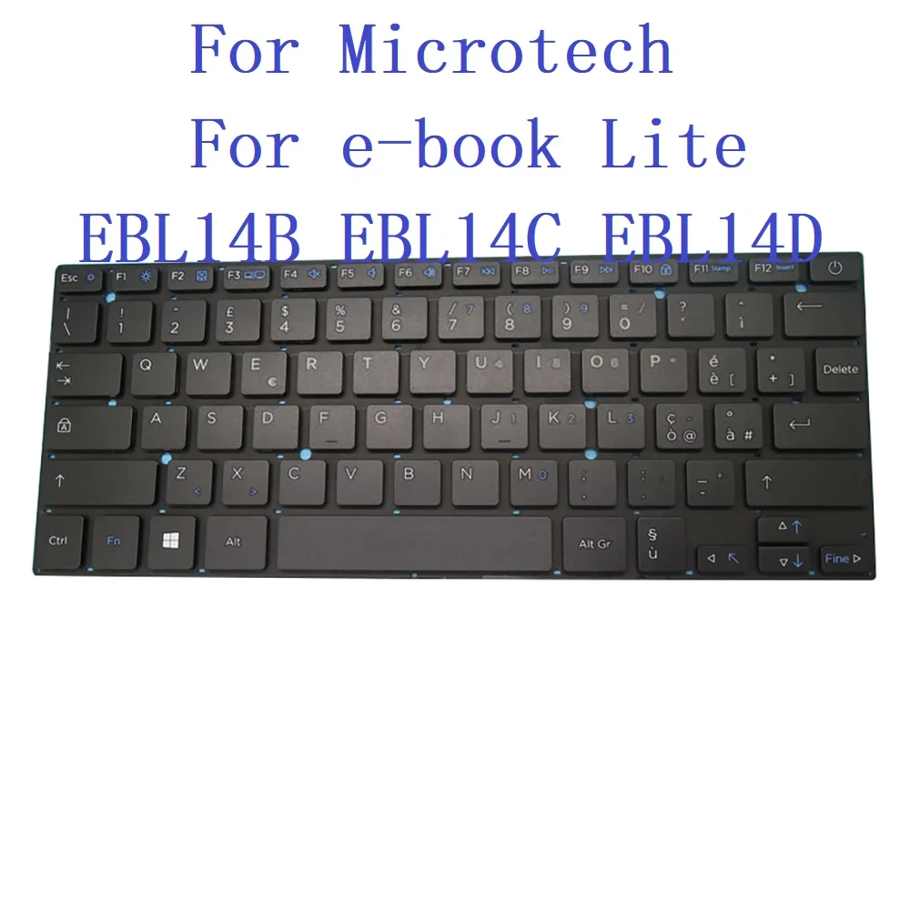 New Laptop Replacement Italy IT Keyboard For Microtech For e-book Lite EBL14B EBL14C EBL14D Black