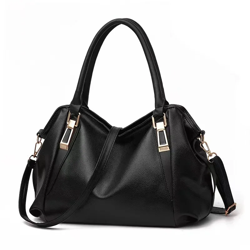 Lässige Mode Damen Umhängetasche Einfarbig Weiche Tasche mit großer Kapazität Umhängetasche Handtasche