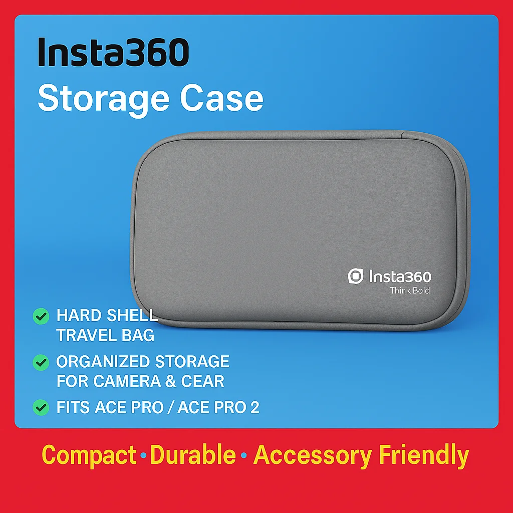 

Чехол для хранения для Insta360 Ace Pro и Ace Pro 2. | Дорожная сумка с твердым корпусом для крепления камеры, аккумулятора и аксессуаров | Компактный органайзер