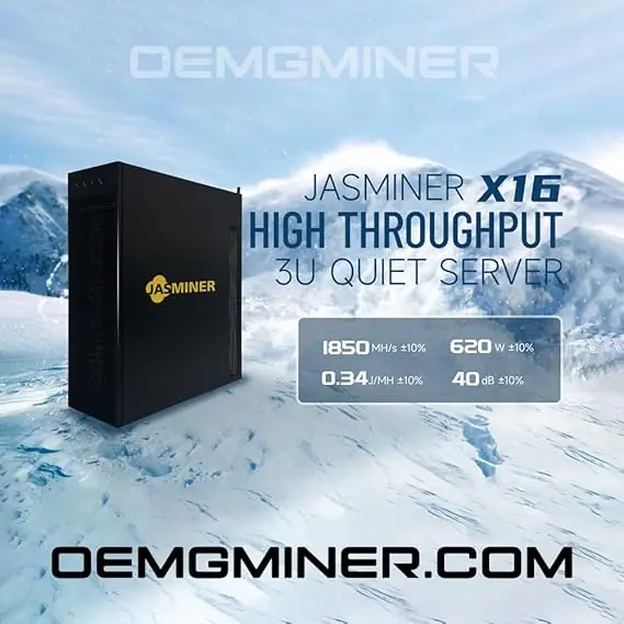 لا اشتر 4 واحصل على 2 مجانًا جديد Jasminer X16-Q 1850M 620W 8G وما إلى ذلك Ethereum Classic ethf Miner عالي الإنتاجية 3U خادم هادئ Wi-Fi Versi