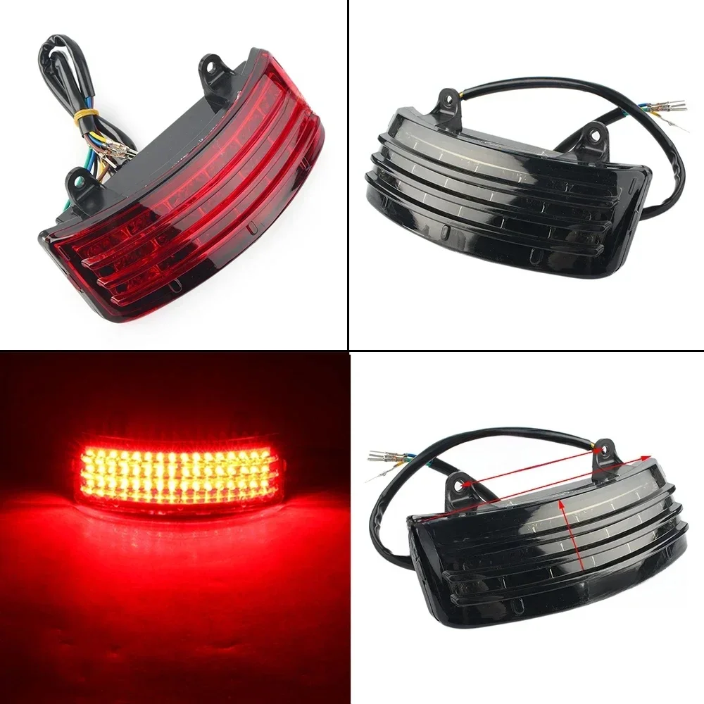 Tylny błotnik motocyklowy Tri-Bar LED Tylny kierunkowskaz hamulca do Harley Touring Street Road Glide FLHX FLTR — zdjęcie 2