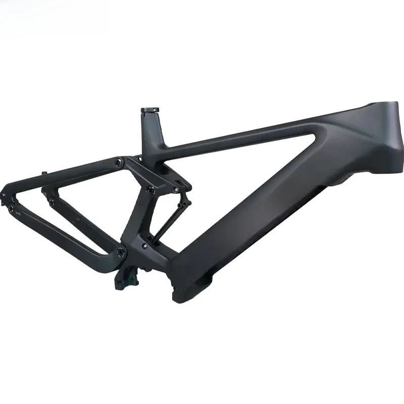 AliExpress CARBOMANIA Carbon fiber full suspension electric mountain bike frame suitable for motor BAFANG M510/M500/M600
