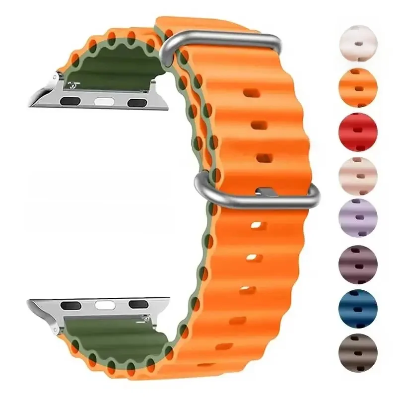 Pasek do zegarka Apple ultra band 49 mm 44 mm 45 mm 41 mm 40 mm 38 mm 44 45 mm 1:1 Oryginalny pasek Ocean iWatch seria 9 10 8 7 se paski — zdjęcie 2
