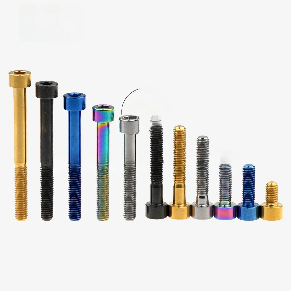 AliExpress Wanyifa Titanium Ti Bolts M6 x 10 15 16 18 20 25 30 35 40 45 50 55 60 65mm Screw for Bicycle Headset Brake