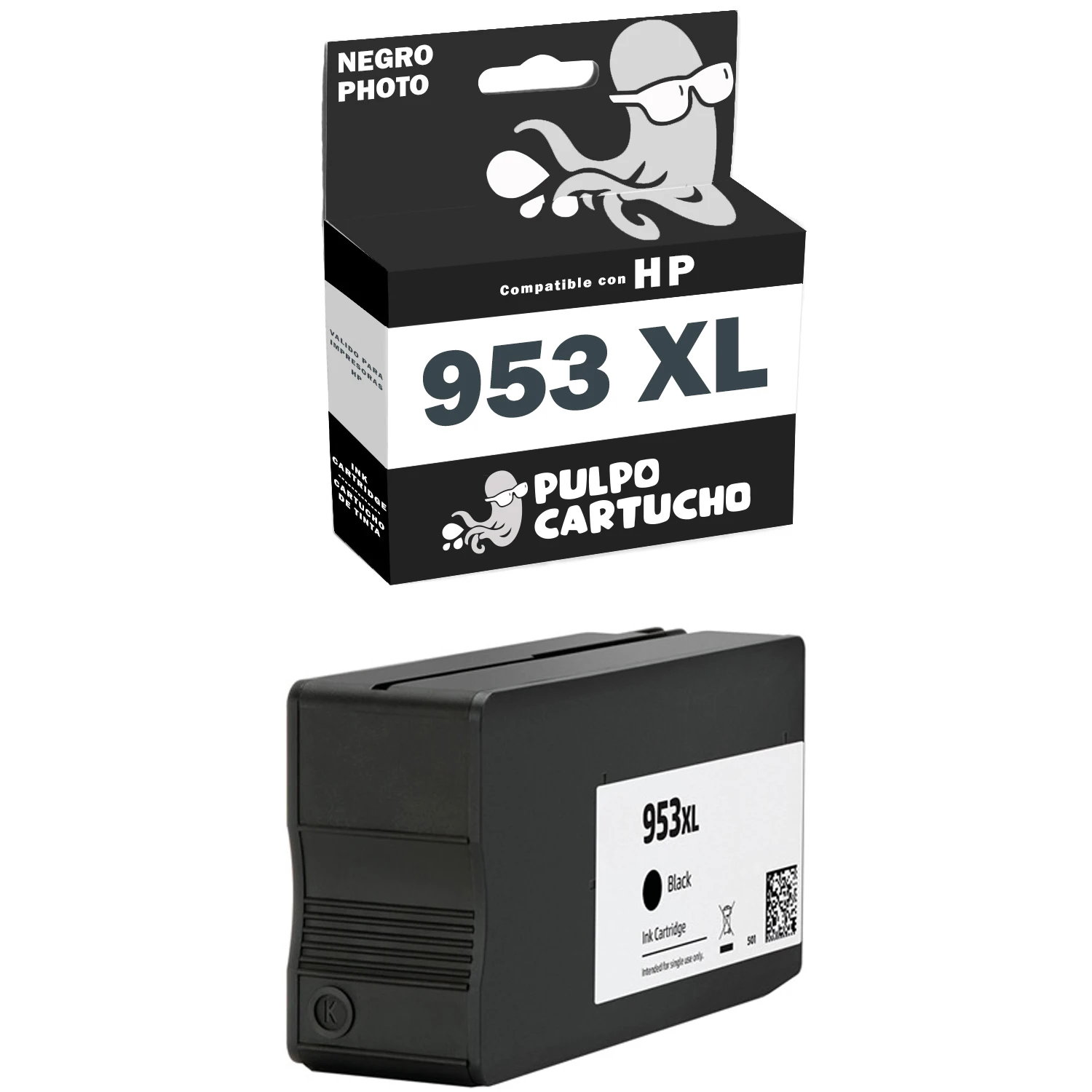 953XL Black ink cartridge Compatible with HP 953 XL / L0S70AE/L0S58AE-cartridge HP OfficeJet Pro 7720, 7730, 7740, 8210, 8216, 8218, 8710, 8715, 8716, 8718, 8719, 8720, 8721, 8725, 8728, 8730, 8740