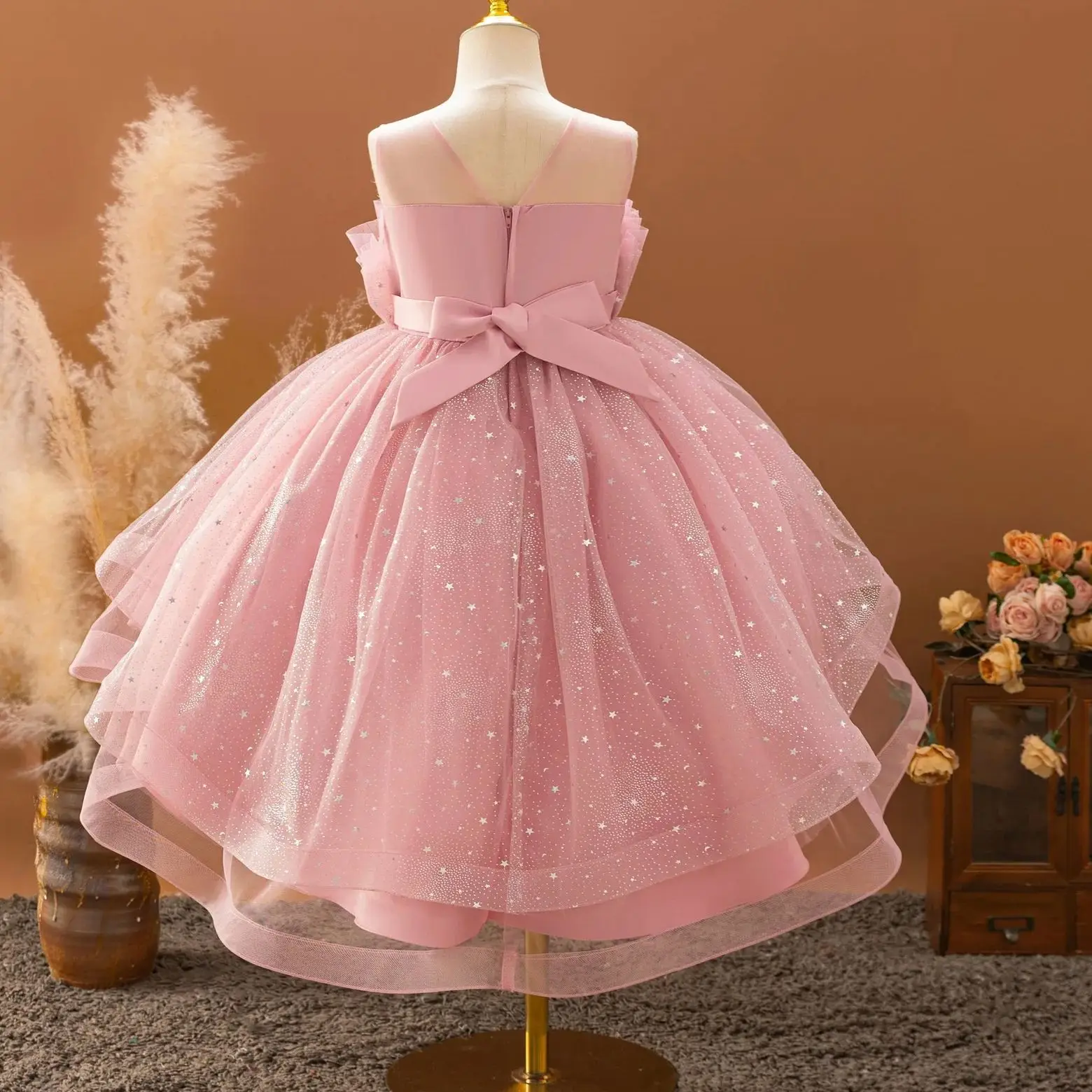 Prinzessin Kleid für Party Mädchen Tüll Kinder Kleidung Kind Geburtstag Kleider für Hochzeit Tutu Kleidung 4 bis 10T