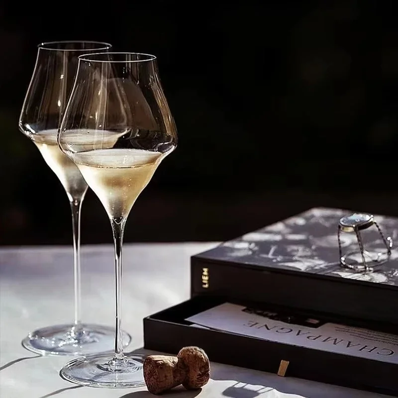 Josephinen Style Luxe Superieure Kwaliteit Kristallen Wijnglas 0,5 mm Extreem Dun Handgemaakt Onberispelijk Champagne Glas - afbeelding 2