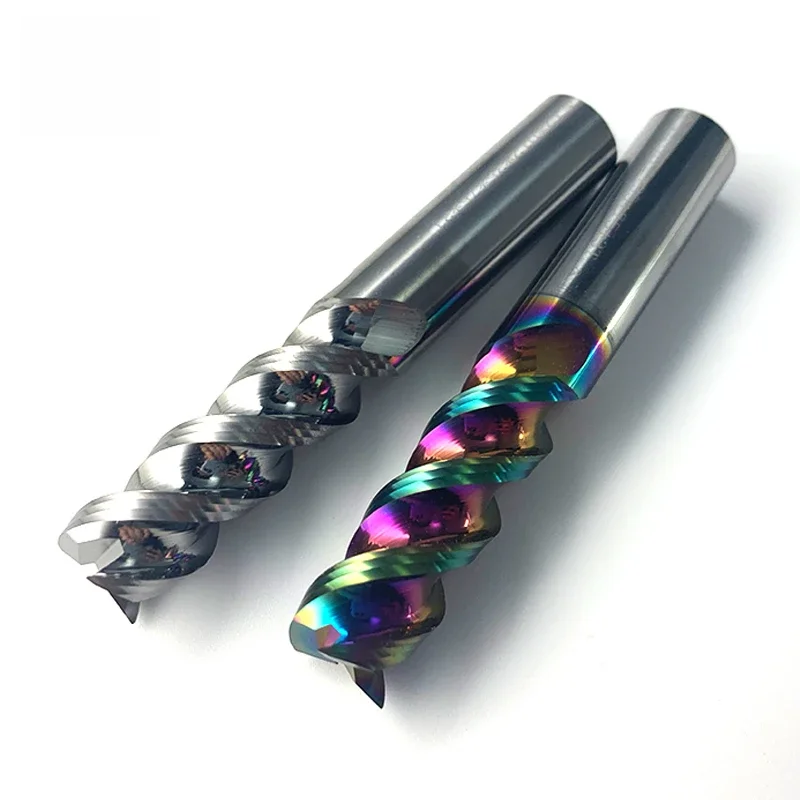 BB 3F Schaftfräser, 3 Schneiden, Aluminium-Fräser, CNC-Hochleistungsbearbeitungswerkzeug, Wolframkarbid, DLC-beschichtet