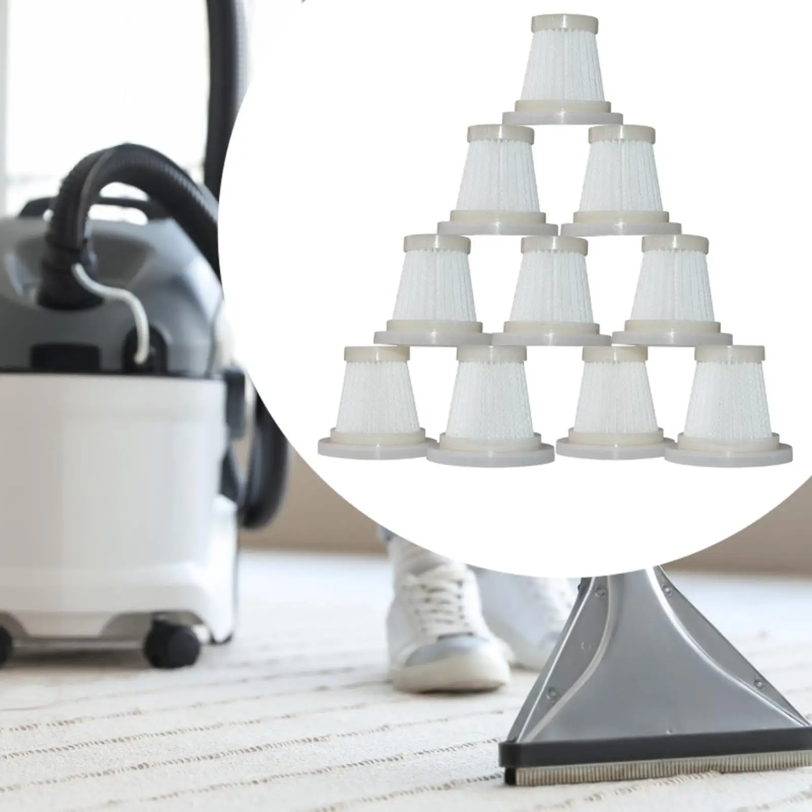 10x HEPA Filters Only Attachment Replacement Filters for Vacuum Cleaner for Dust Remover Bedroom Carpet Daily Use Living Room