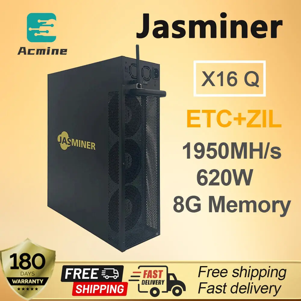 

Jasminer X16-q 1950M 620W 8G Память Wi-Fi и т. д. ZIL OCTA ETHF Майнер с блоком питания
