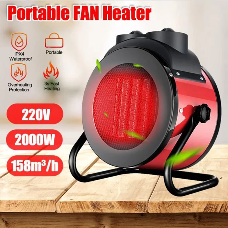 Mini Gia Đình Quạt Sưởi 2000W Di Động Không Gian Nóng PTC Làm Nóng Nhanh Tiện Dụng Không Khí Ấm Cho Văn Phòng Phòng Ngủ