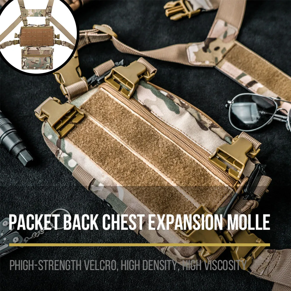 

Outdoor Tactical D3 Chest Hanging Bag Laser Cutting MOLLE Multifunctional Combination Waist Bag Diagonal Cross Bag for Hunting
