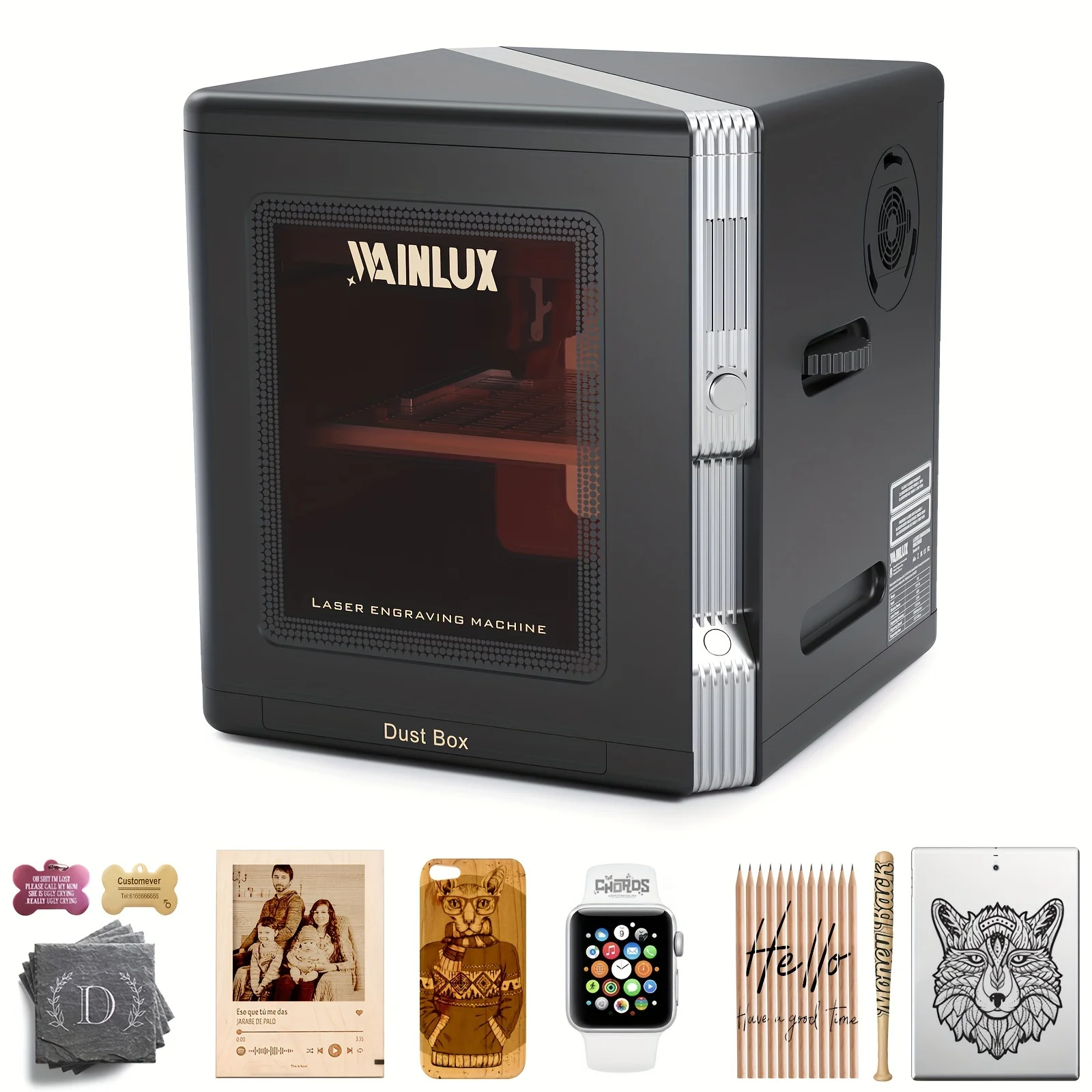 WAINLUX K8 5W/10W Mini Laser Engraver Machine,12000mm/min Laser Cutting And Engraving Machines For Wood And Metal