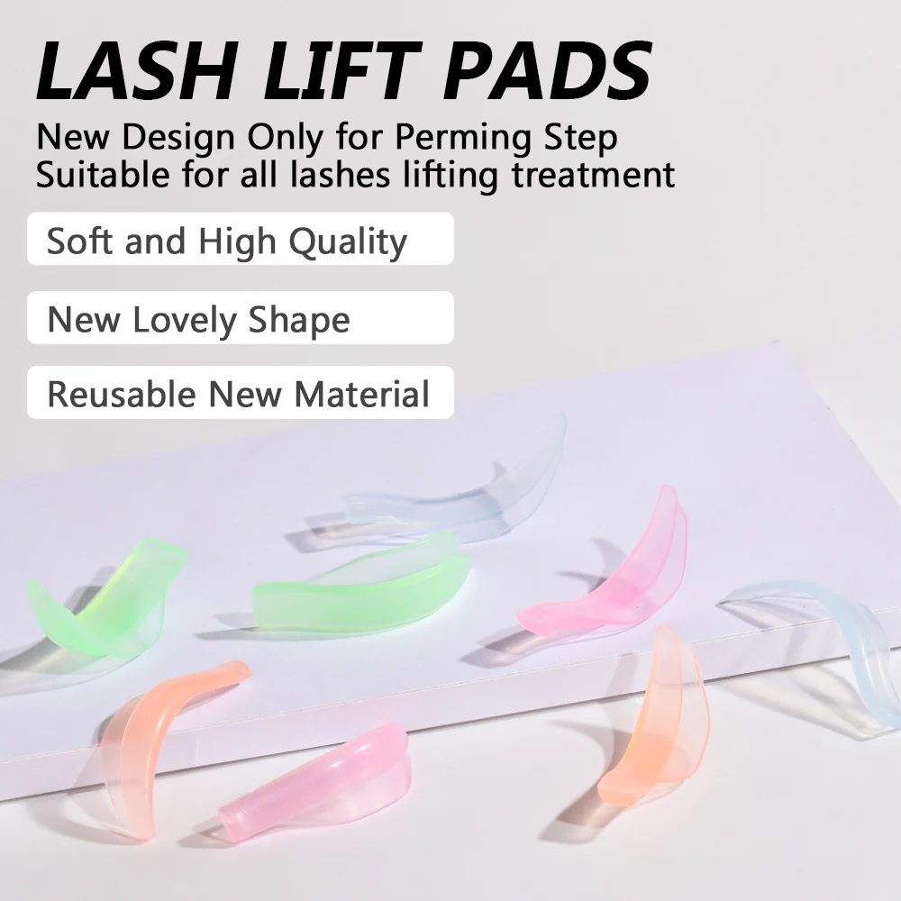 4 Pairs Lash Lift Rods, Colorful Eyelash Perming Pads Silicone Lash Lift Shields, Lash Lifting At Home or Salon Makeup Tool