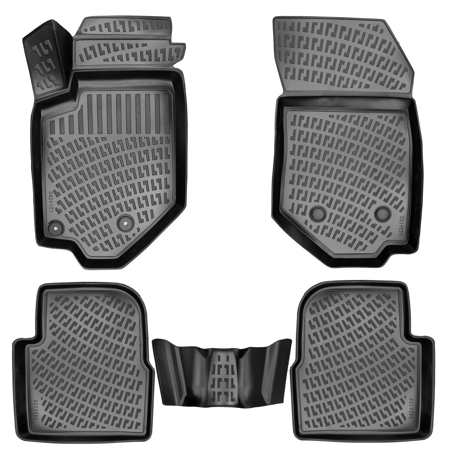 Floor Mats + Cargo Trunk Liner Fits Citroen C4X 2023-2024 Set - All Weather Maximum Coverage - Water Resistance