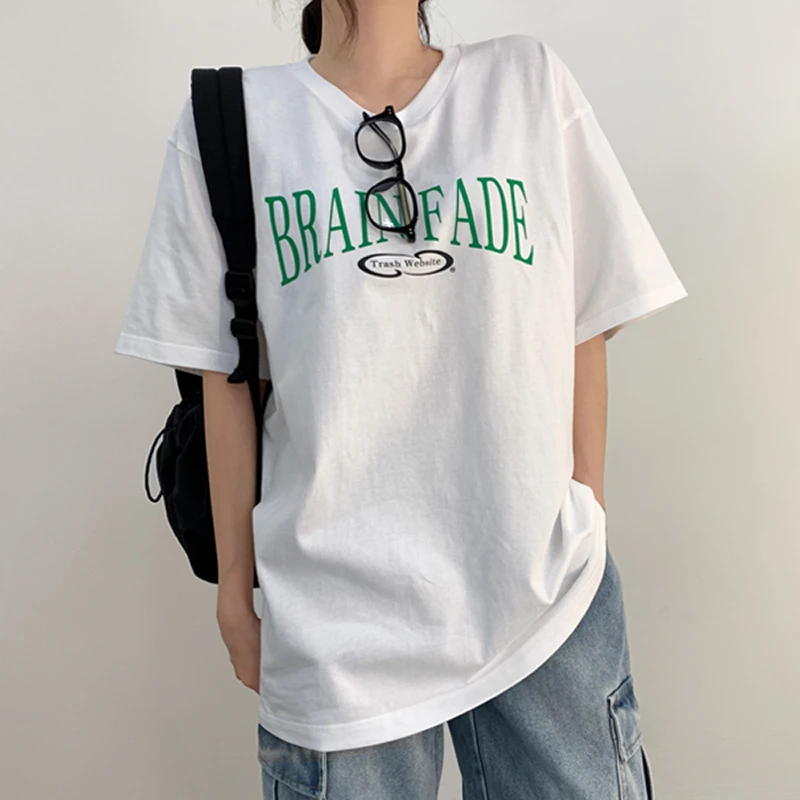 [Nie] Unlees Brainiad-fade-type overfitting round-neck, half-sleeved T-shirt (M ~ 3XL)