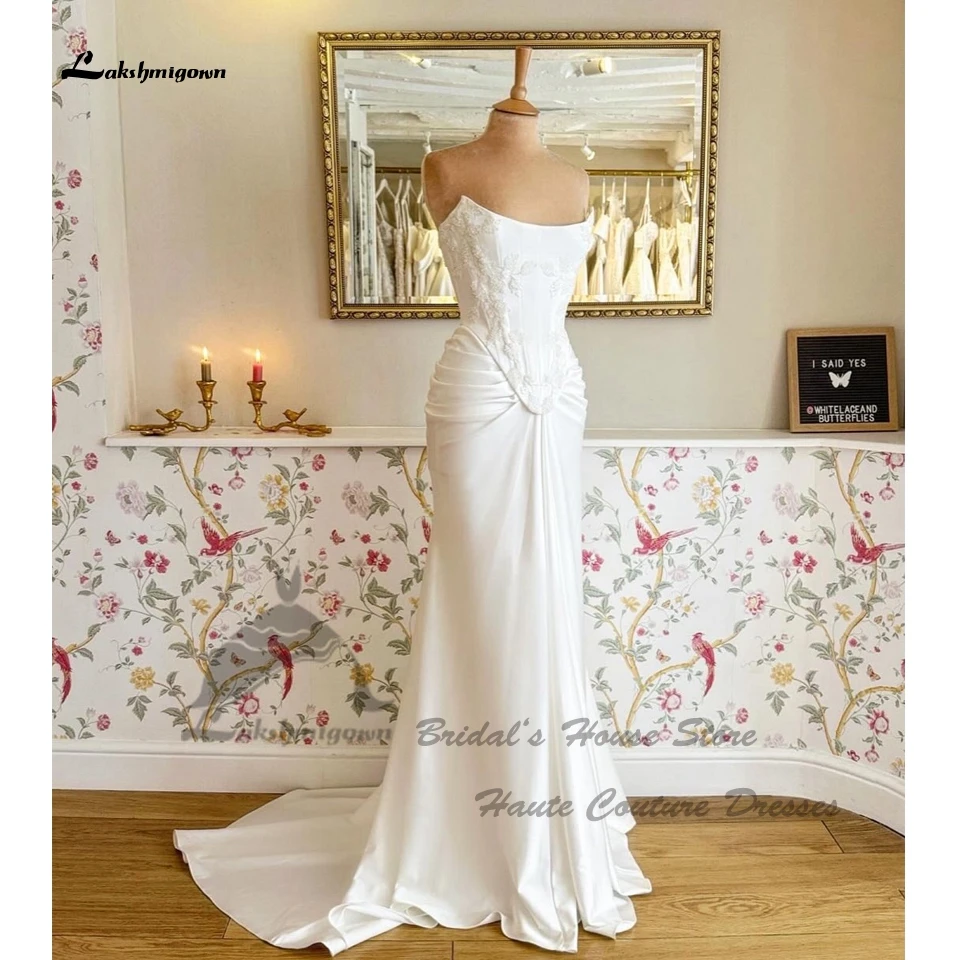 Lakshmigown Vintage 2-teilige Hochzeitskleider 2026 Vestidos Sexy Meerjungfrau Strand Brautkleider Perlenstickerei Spitzenapplikationen Maßanfertigung – Detail 4