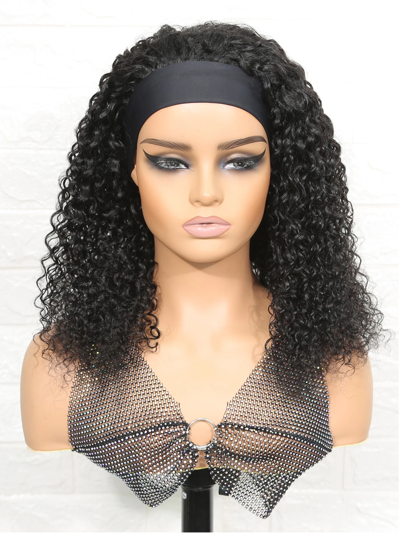 Girls Headband Wigs Kinky Made and For Curly Hair Aircabin