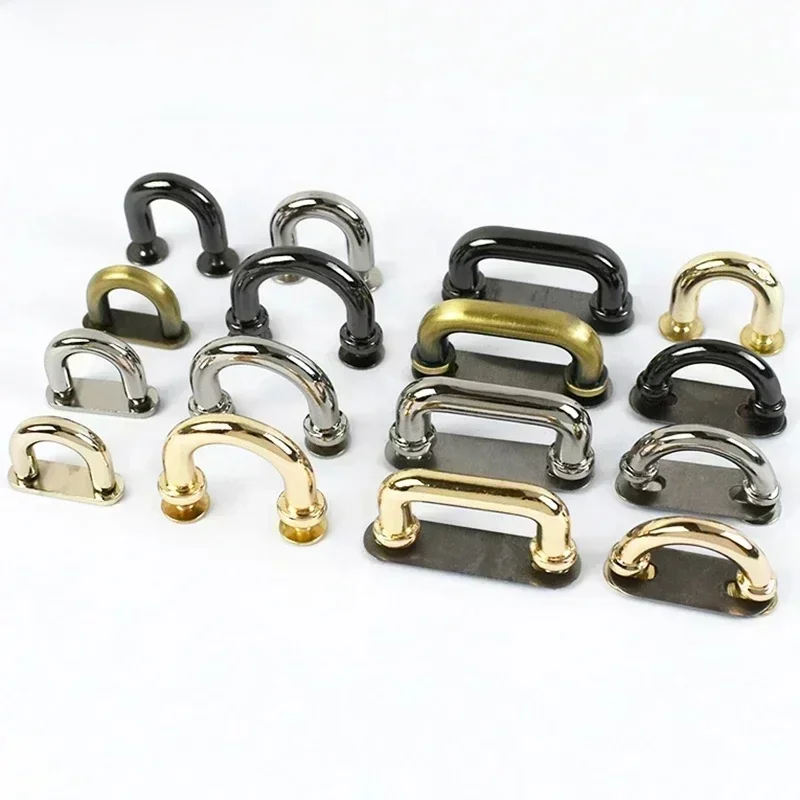 Meetee 10Pcs D Ring Metal Arch Bridge Buckle Bag Strap Hook O Rings Side Clip Clasp Belt Buckles Handbag Hardware Accessories — zdjęcie 2
